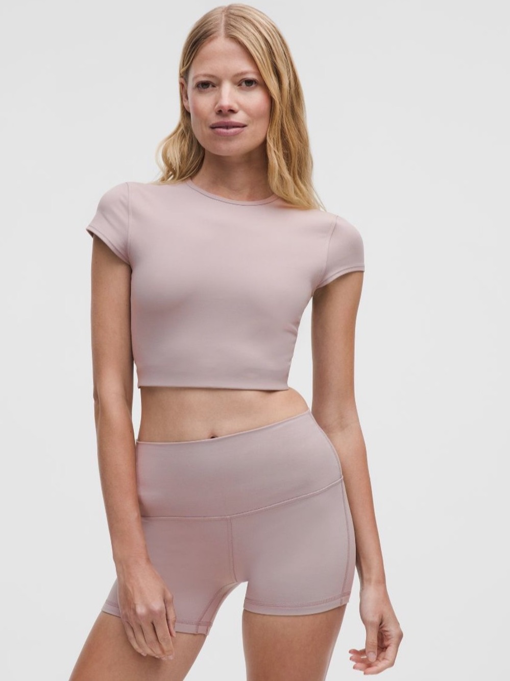 Lululemon Nulu Mesh-Back Baby Tee-MUGR